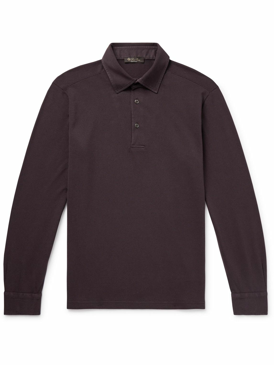 Loro Piana - Cotton-Piqué Polo Shirt - Burgundy Loro Piana