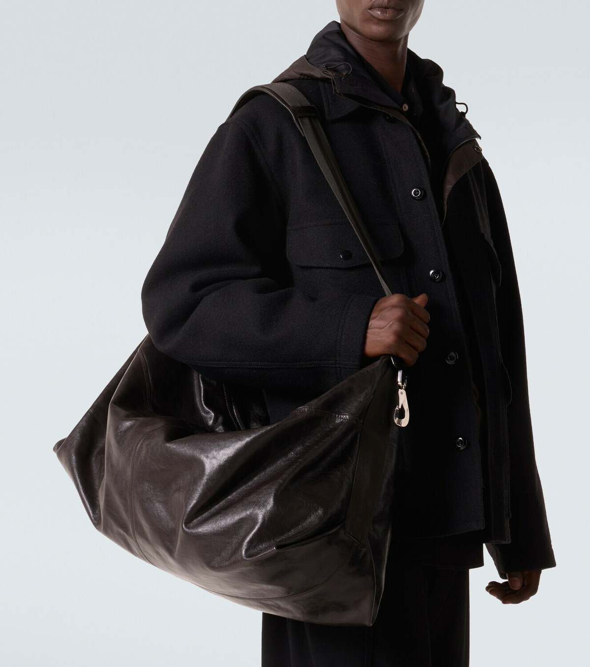 Lemaire Berlingot 72H leather duffel bag