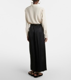 Isabel Marant Nolia satin wide-leg pants