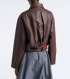 Loewe Draped leather jacket