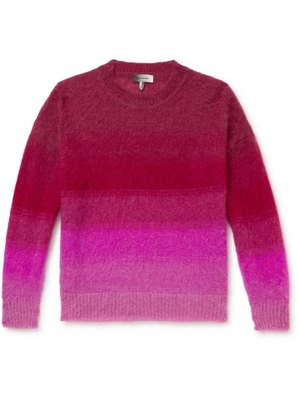 Photo: Isabel Marant - Drussellh Dégradé Striped Mohair-Blend Sweater - Pink
