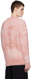 Feng Chen Wang Pink Landscape Painting Sweater