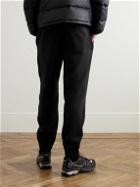 Nanga - Tapered Belted Shell-Trimmed Polartec® Sweatpants - Black