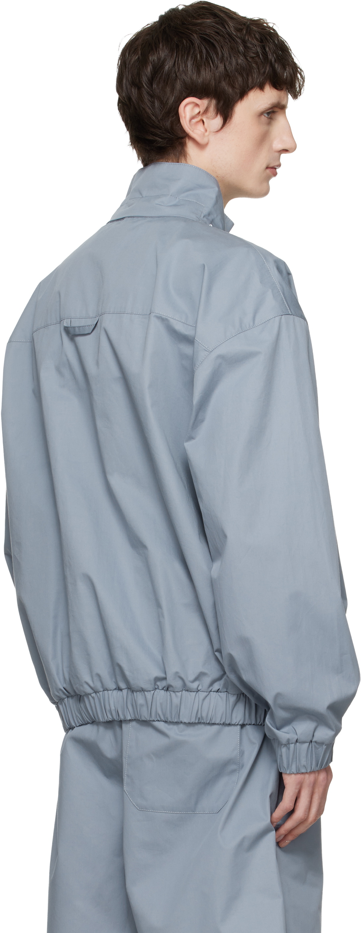 Rier Blue Cotton Windbreaker Jacket