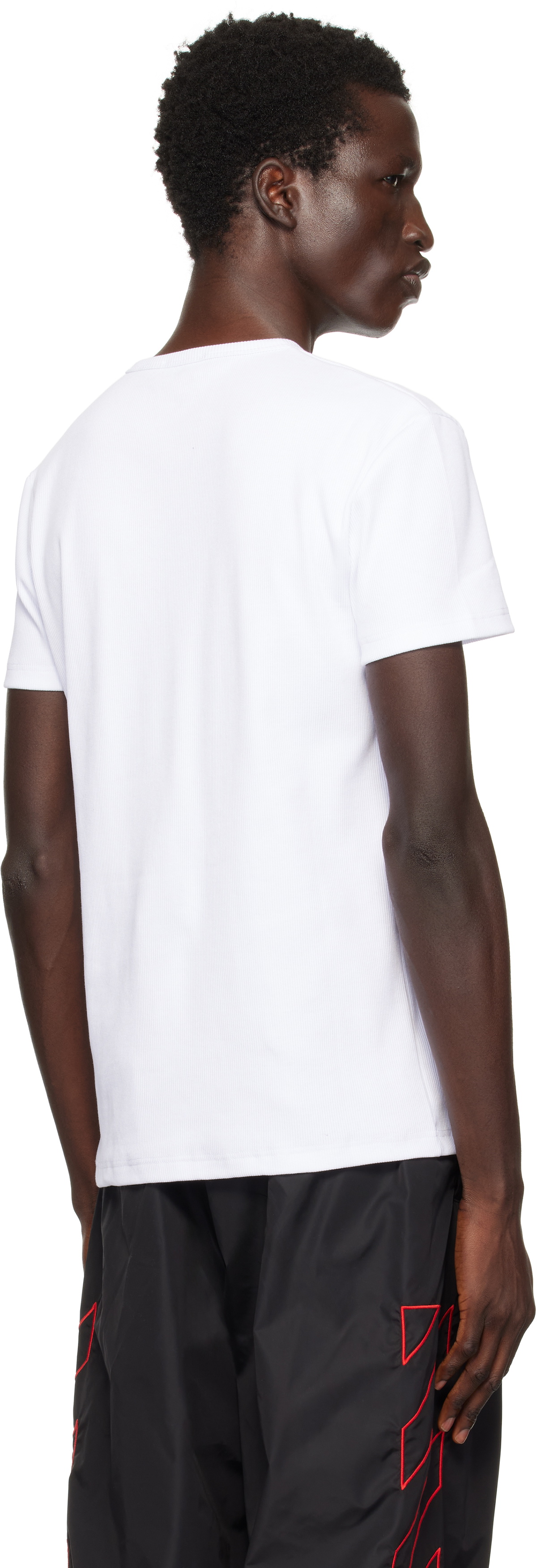 Off-White White Off Stamp Rib Shaped T-shirt Off-White