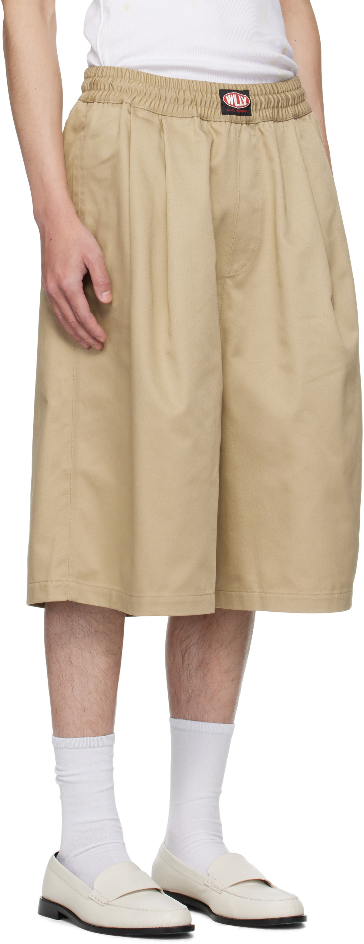 WILLY CHAVARRIA Beige Orale Elasticated Shorts