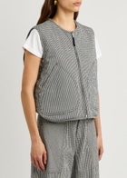 Ymc Jackie Checked Reversible Cotton-blend Gilet Grey