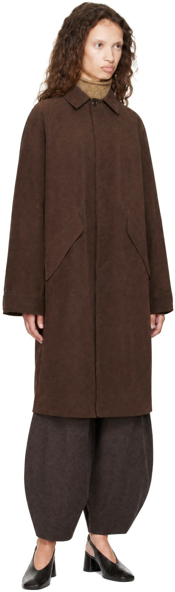YMC Brown Tyrell Trench Coat