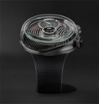 HYT - Infinity Flow Limited Edition Hand-Wound 51mm Stainless Steel and Rubber Watch, Ref. No. H02465 - Black