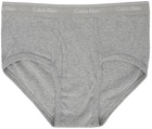 Calvin Klein Underwear Four-Pack Grey Classic Fit Briefs