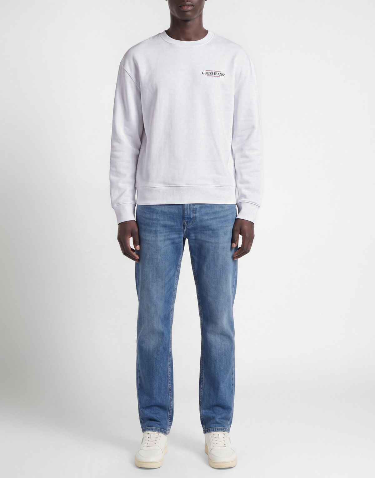 Guess Jeans Mens Sweatshirt in White