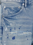 Purple Brand Blue Jeans With Logo Patch On The Rear And All-over Ripped Details In Denim Man