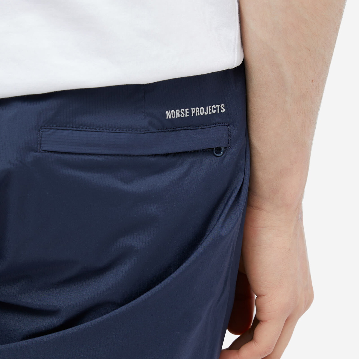 Norse Projects Men's Poul Light Nylon Shorts in Calcite Blue