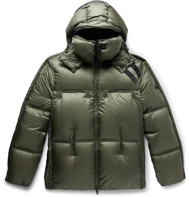Photo: Moncler Genius - 5 Moncler Craig Green Maher Colour-Block Quilted Shell Hooded Down Jacket - Green