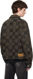 AMIRI Brown Chateau Crest Denim Jacket