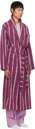 Tekla Purple & Pink Terry Classic Bathrobe