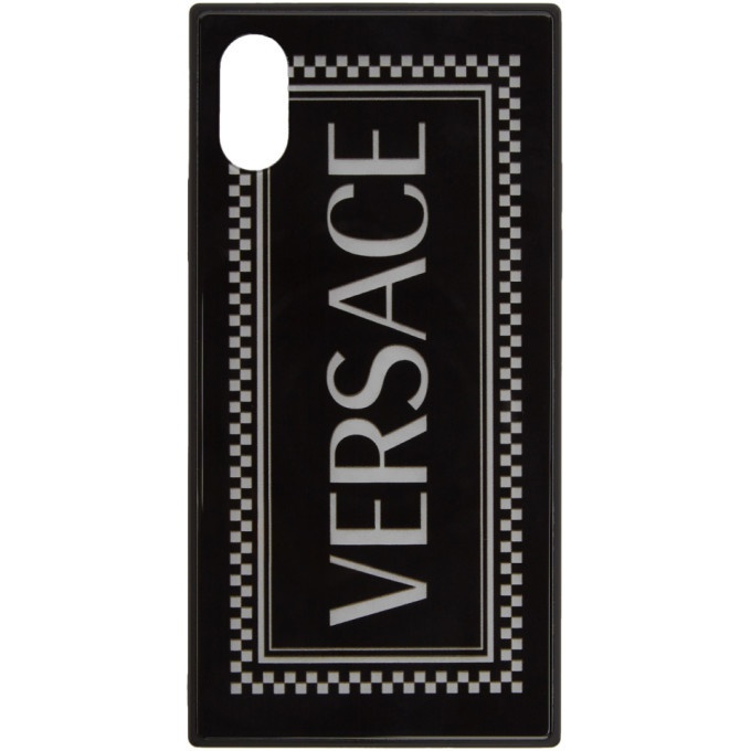 Photo: Versace Black 90s Vintage Logo iPhone X Case