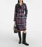 Burberry Belt Check crêpe wrap dress