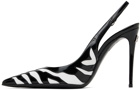 Dolce & Gabbana Black & White Lollo Zebra Heels