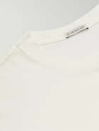 Moncler - Logo-Flocked Cotton-Jersey T-Shirt - White