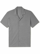 Stòffa - Camp-Collar Cotton-Piqué Shirt - Gray