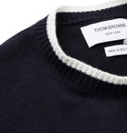 Thom Browne - Striped Intarsia Cashmere Sweater - Men - Navy