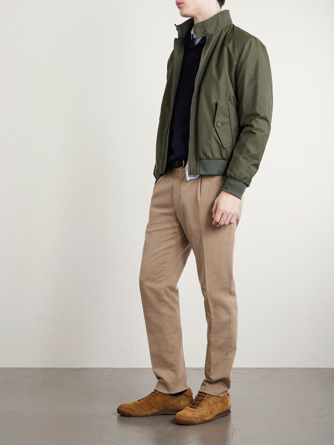 Slowear - Cotton-Blend Bomber Jacket - Green