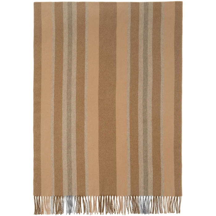 Photo: Acne Studios Brown Striped Canada Scarf