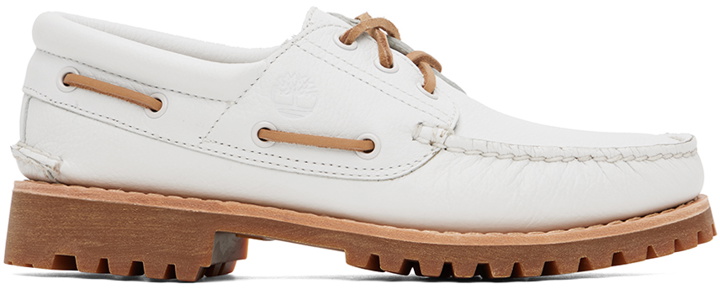 Photo: Timberland White Authentic Boat Shoes