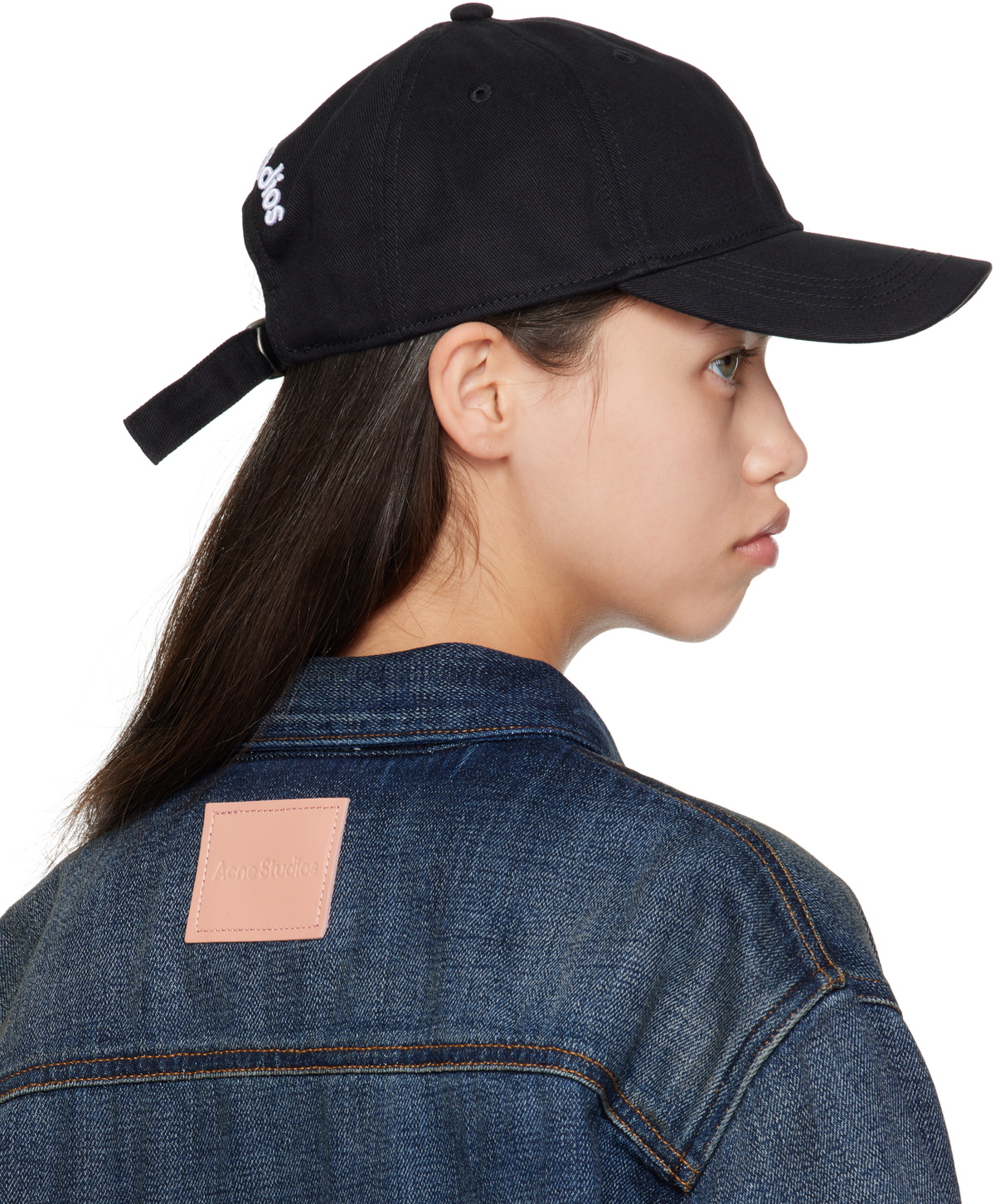 Acne Studios Black Twill Logo Cap