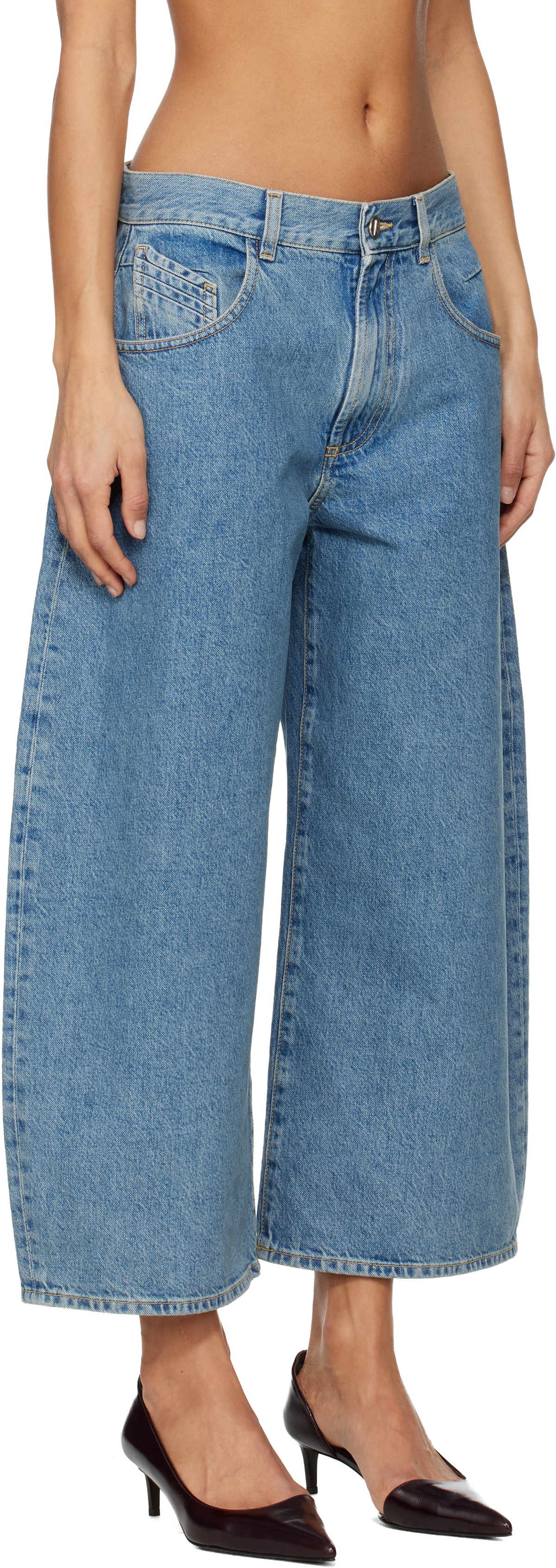 The Attico Blue Long Jeans
