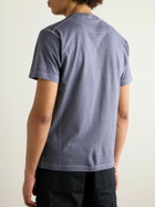 Stone Island - Logo-Appliquéd Garment-Dyed Cotton-Jersey T-Shirt - Blue