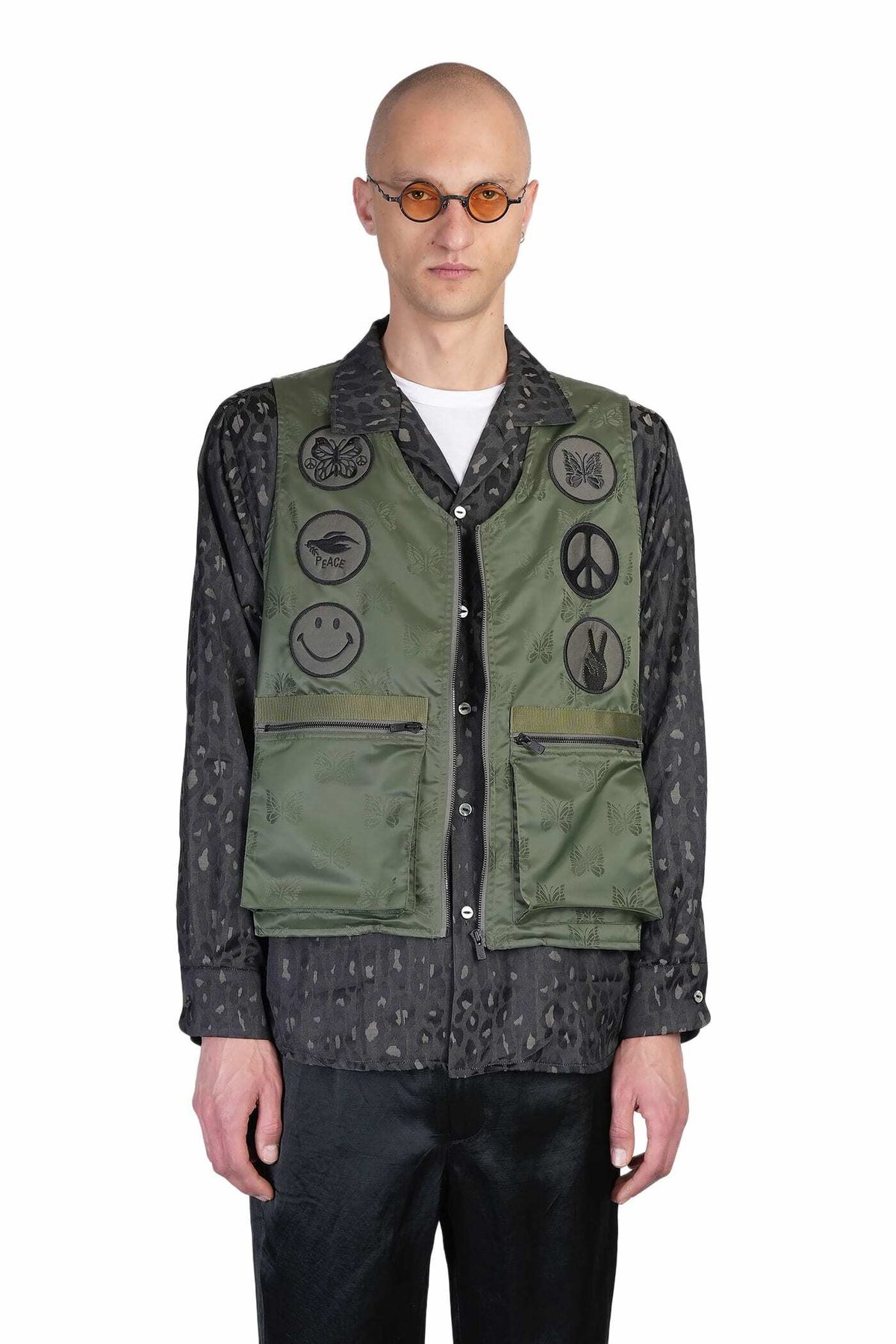 Shawl Collar Jacket - Olive Cotton Ripstop | Nepenthes New York