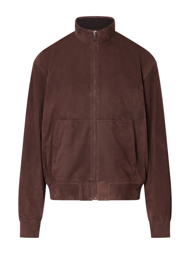 Photo: Ralph Lauren Purple label - Suede Bomber Jacket - Brown