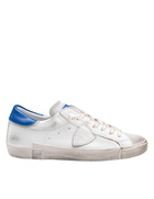 Philippe Model Prsx Low Sneakers In Leather Color White And Bluette