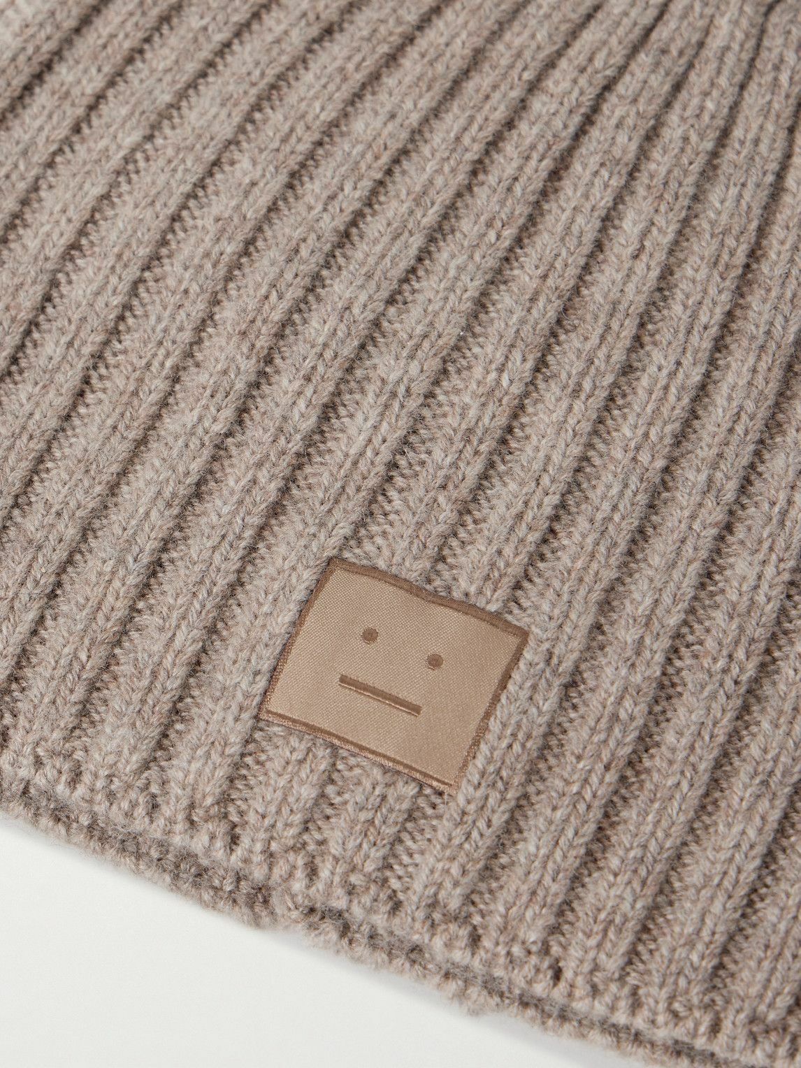 Acne Studios - Kubi Logo-Appliquéd Ribbed Wool and Yak-Blend Beanie