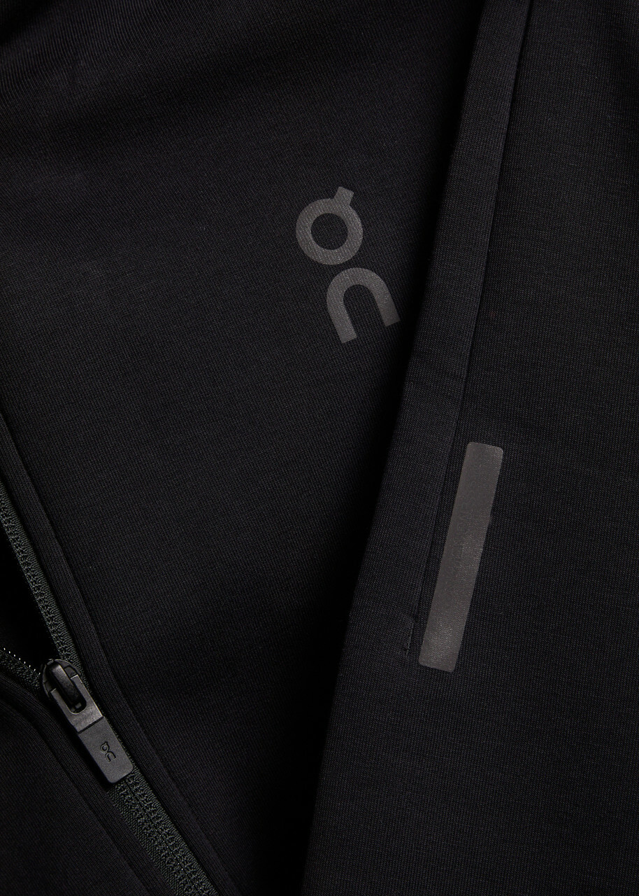 ON Focus Tech Hooded Cotton-blend Sweatshirt Black