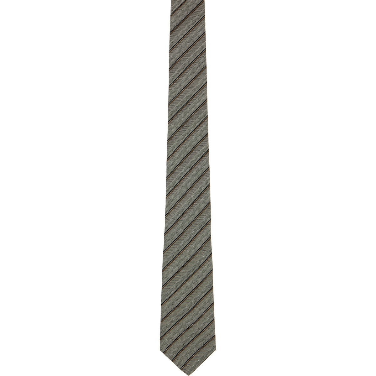 Paul Smith Gray Diagonal Stripe Tie