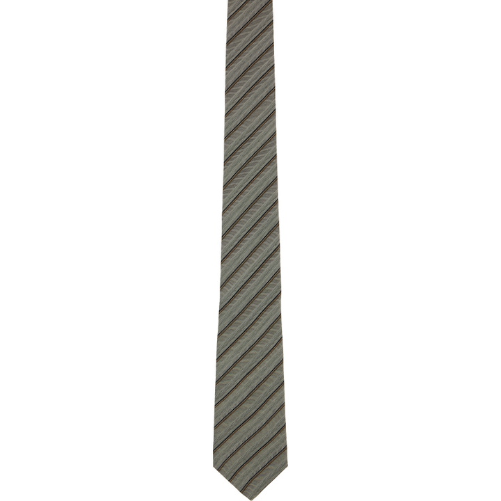 Photo: Paul Smith Gray Diagonal Stripe Tie