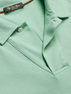 Loro Piana - Logo-Embroidered Cotton-Piqué Polo Shirt - Green