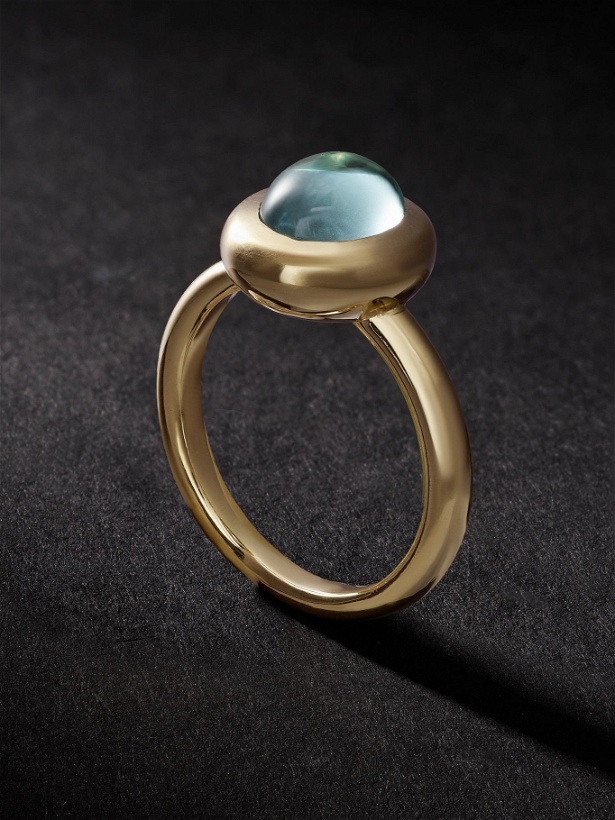 Photo: VADA - Bubble Gold Aquamarine Ring - Gold