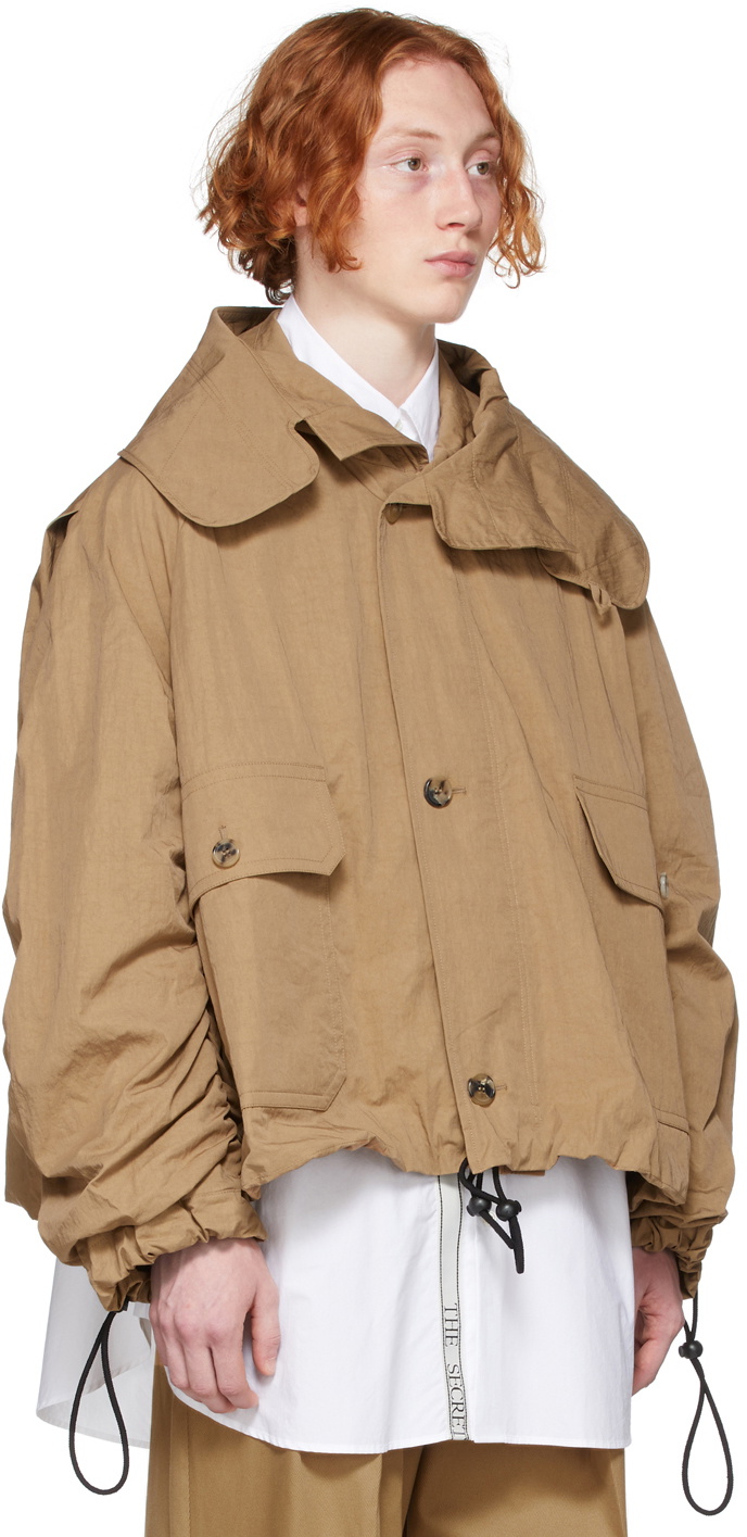 JW Anderson Tan Short Bubble Parka JW Anderson