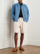 Monitaly - Straight-Leg Pleated Cotton Shorts - Neutrals