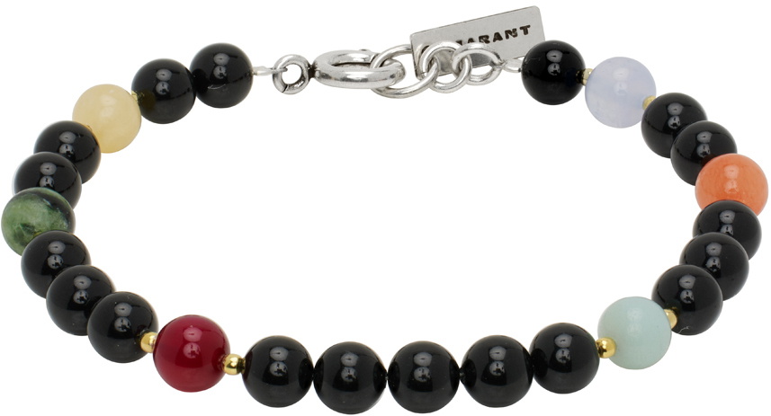 Isabel Marant Black & Multicolor Beaded Bracelet