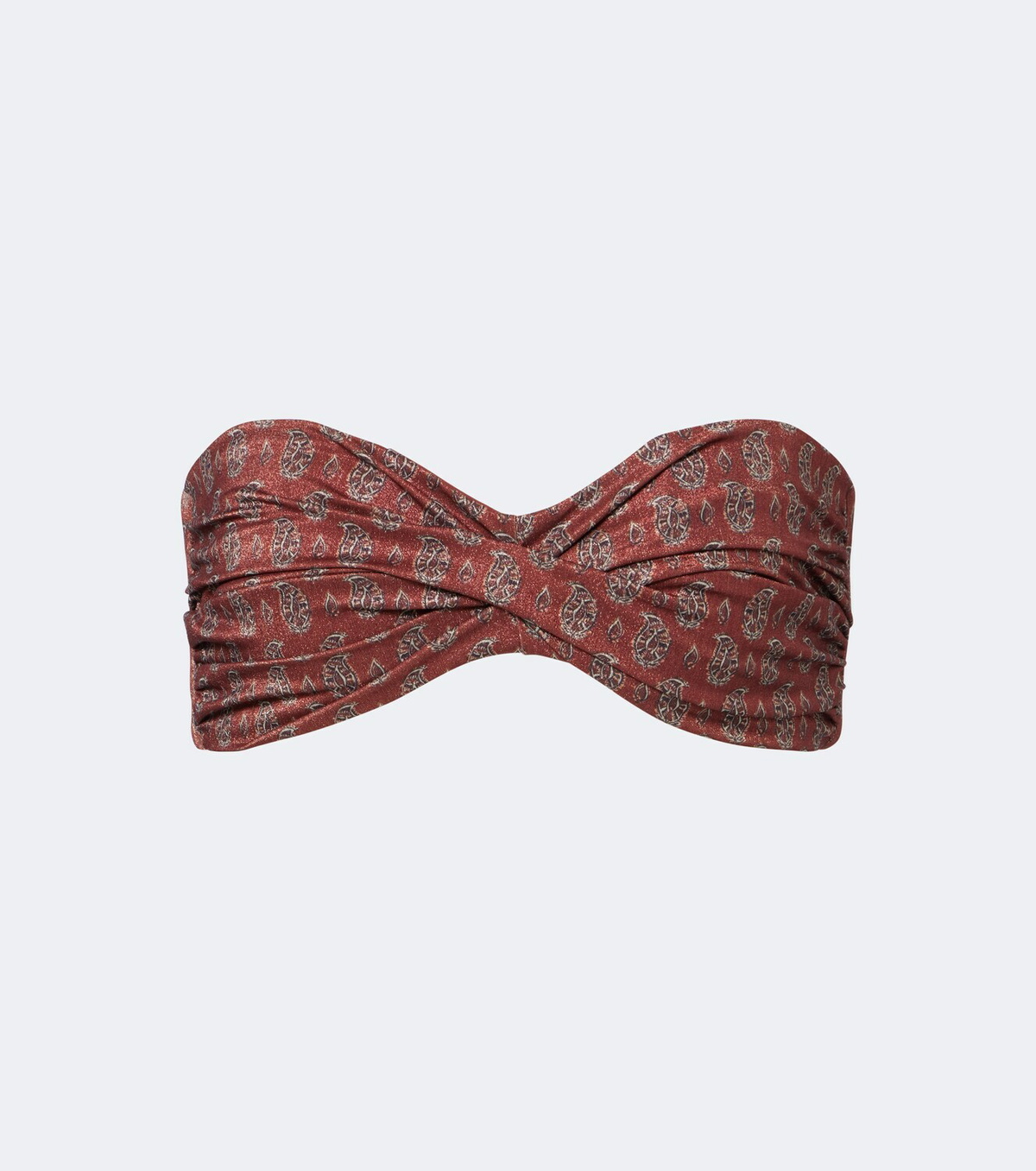 Johanna Ortiz Printed bandeau bikini top