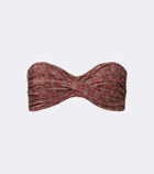 Johanna Ortiz Printed bandeau bikini top