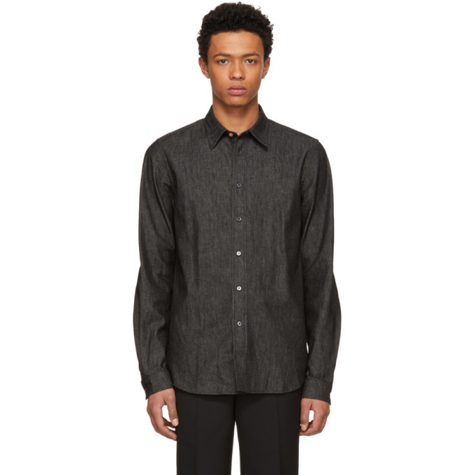 Photo: PS by Paul Smith Black Tailored Denim Shirt