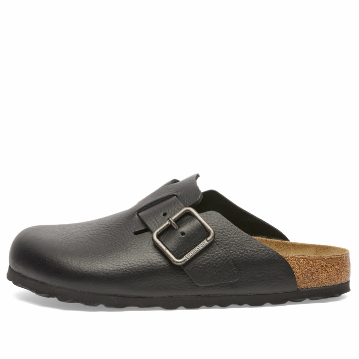 Photo: Birkenstock Men's Boston Clog - Black Vintage Wood