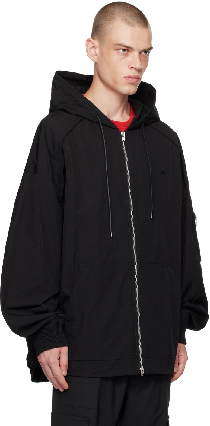 Juun.J Black Puckering Track Jacket