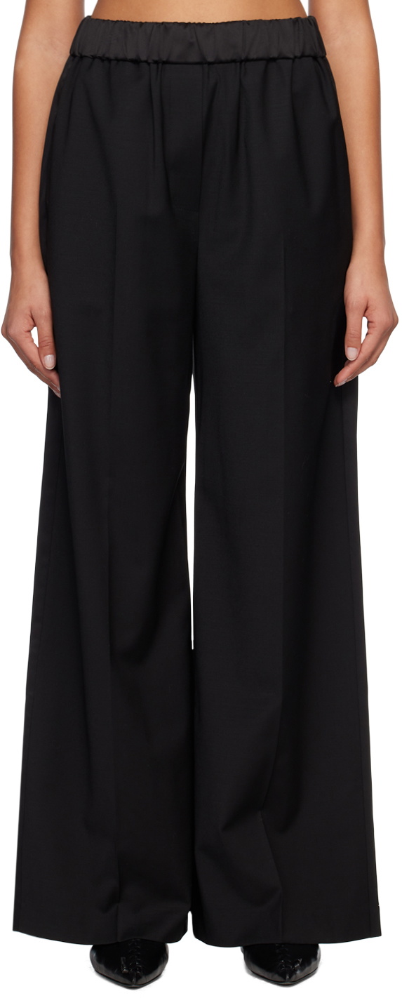 System Black Concealed Drawstring Trousers System